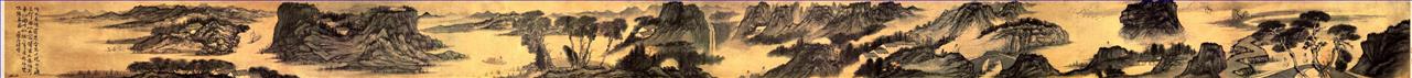 Shitao paysages vieux Chine encre Peintures à l'huile